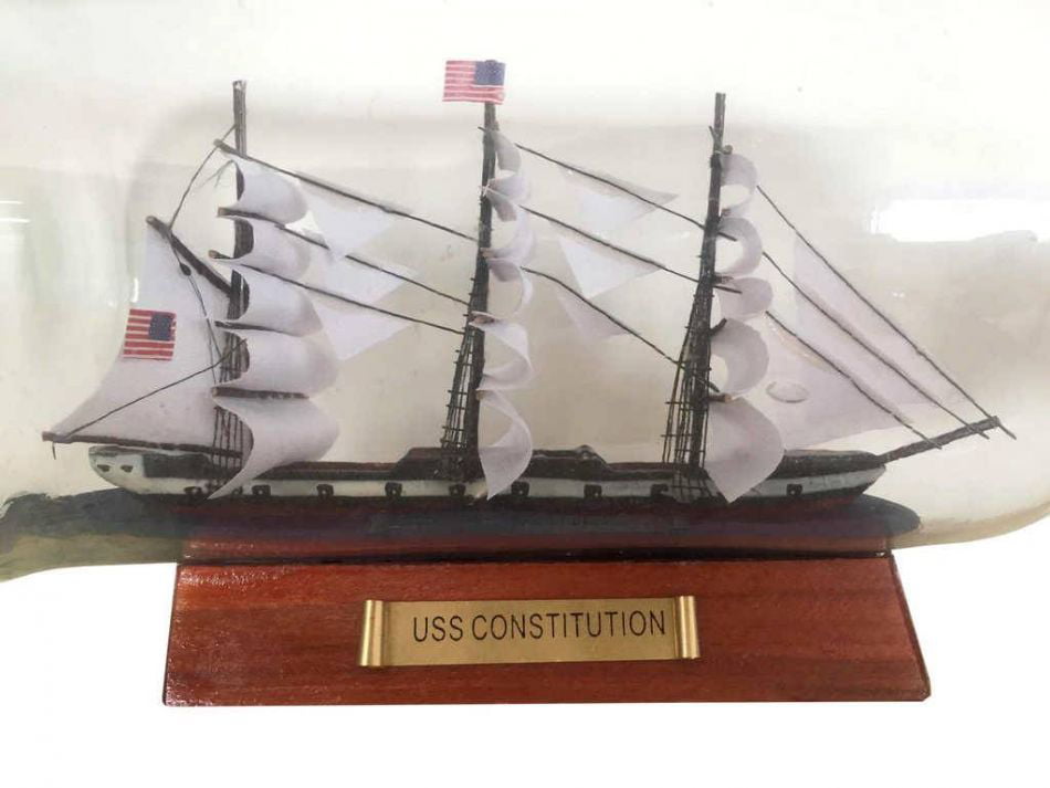 Made In US USS Constitution Ship Build Your Own Boat In A Bottle Model Kit 