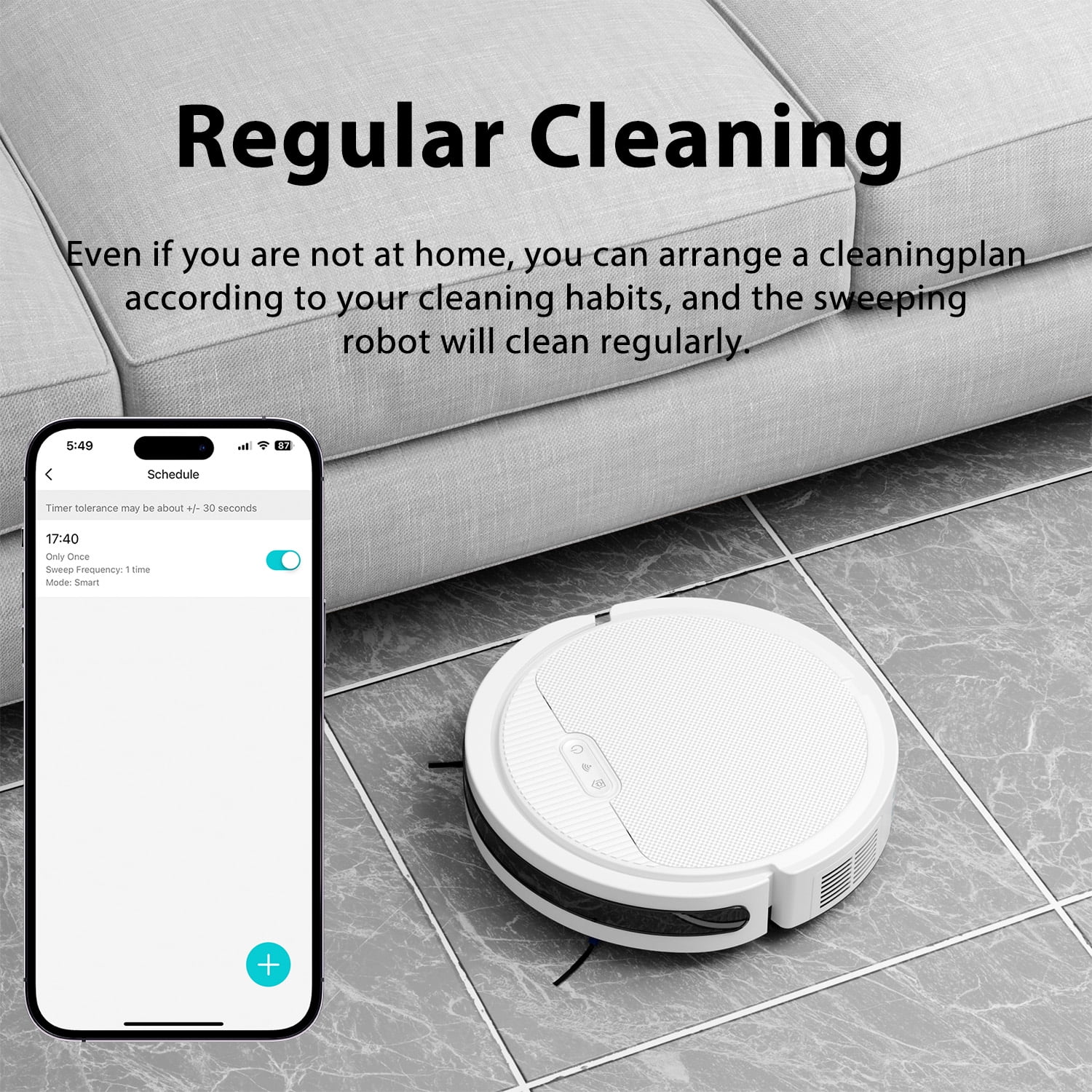Robot Vacuum Cleaner,  Automatic Charging, Wet and Dry, for Pet Hair, Debris, Hard Floors
