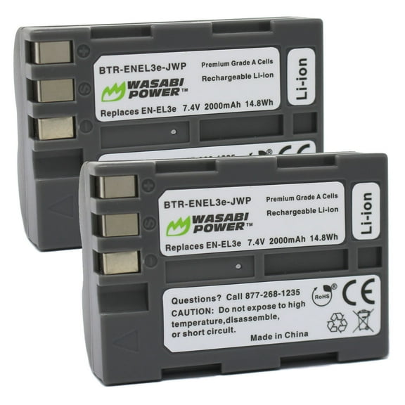 Wasabi Power Battery for Nikon EN-EL3e (2-Pack)