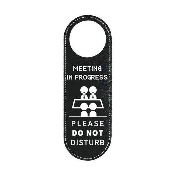 Double Sided Door Sign Hanging Reminder Signs Meeting in Progress Please Do Not Disturb Door Hanger for Hotel Office Meeting
