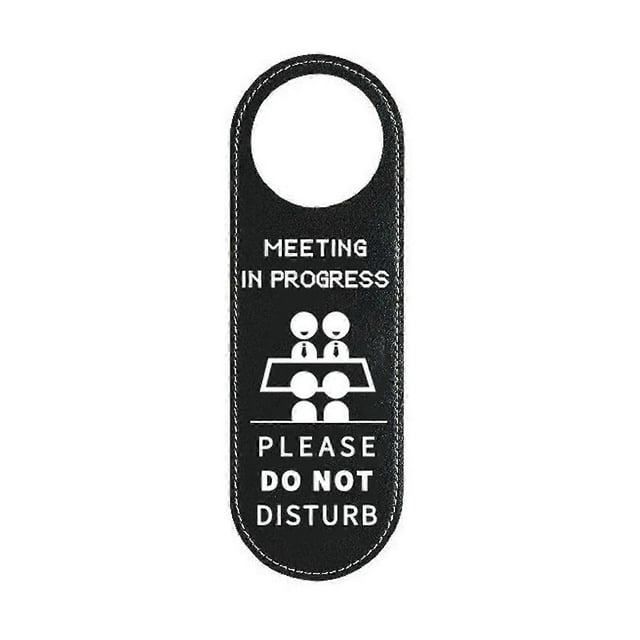 Double Sided Door Sign Hanging Reminder Signs Meeting in Progress Please Do Not Disturb Door Hanger for Hotel Office Meeting