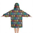 thumbnail image 2 of Multicolor Bigfoot Pattern Blanket Hoodies for Kids 6-13YR Oversize Wearable Blanket Hoodies for Boys Girls Teens, 2 of 7