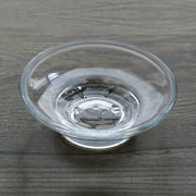 Ziizwfa Soap Dish Round Glass Storage Box Clear Holder Accessories for Shower Bathroom