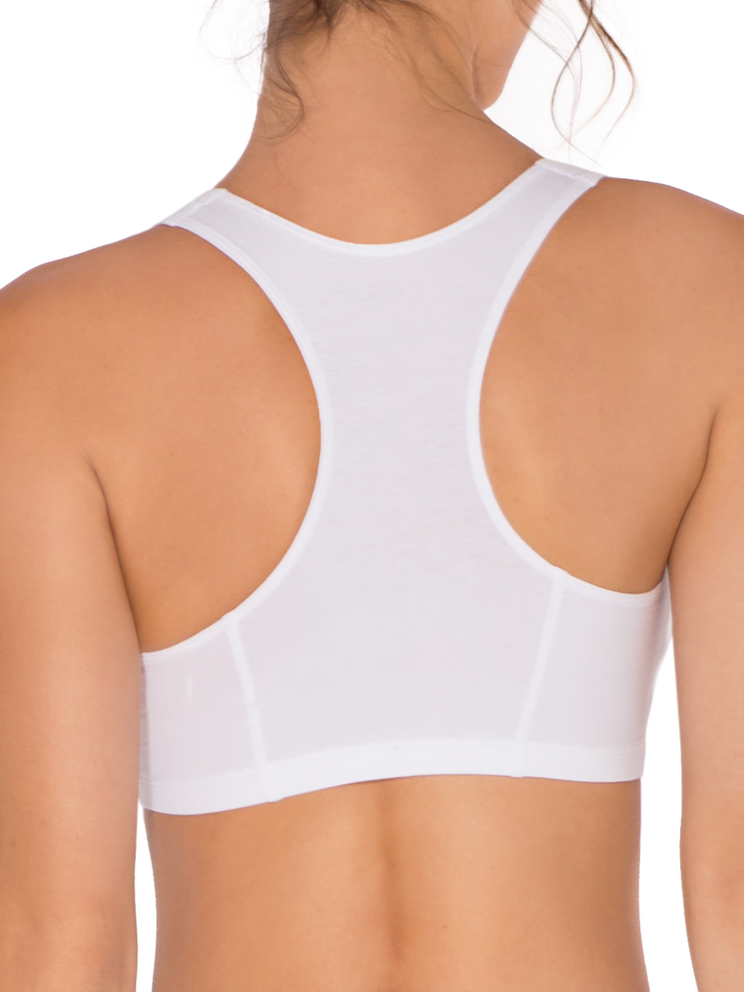 Fruit of the Loom Women's Racerback Style Cotton Sports Bra, 3-Pack, Style-9012