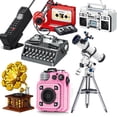thumbnail image 2 of Bloques de construcción de Ideas creativas clásicas para adultos, Mini ladrillos, cámara Digital, máquina de escribir, telescopio, Kit de modelos, juguetes para adultos, 2023, 2 of 4