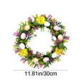 thumbnail image 3 of HuiXinOu Artificial Bird Nest Egg Wreath, Spring Easter Leaf Garland for Front Door Wall Hanging Decor, Home Festival Decoration, 3 of 6