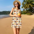 thumbnail image 3 of Xecao Robes d'Été de l'Action de Grâce pour Femmes Robes Décontractées de Plage Sans Manches avec Poches, 3 of 7