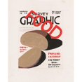 thumbnail image 2 of Winold Reiss 12x14 Gold Ornate Wood Frame and Double Matted Museum Art Print Titled - Graphic Design for Cover of Survey Graphic Magazine; ‘Food’.) (Design with Text and Food Items (1948), 2 of 4