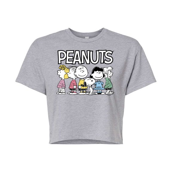 Peanuts - Peanuts Crew - Juniors Cropped Cotton Blend T-Shirt