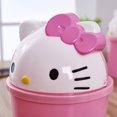 thumbnail image 5 of Hello Kitty Clamshell Dustbin Trash Can Rubbish Bin Kawaii Trash Can Bedroom Living Room Toilet Paper Basket, 5 of 9