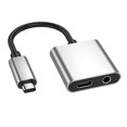 thumbnail image 2 of Conector de sonido para Auriculares de 3,5 Mm Que Carga El Adaptador Del Cable Plata shamjiam Adaptador de carga de auriculares USB C, 2 of 9