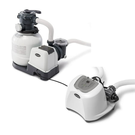 Intex 2100 GPH Pool Sand Filter Pump w/Krystal Clear Saltwater (Sand Clear For Horses Best Price)