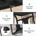 thumbnail image 5 of Finmind Modern Dining Table for 4-6, 63-Inch Black Kitchen Table with Metal Legs, 5 of 7