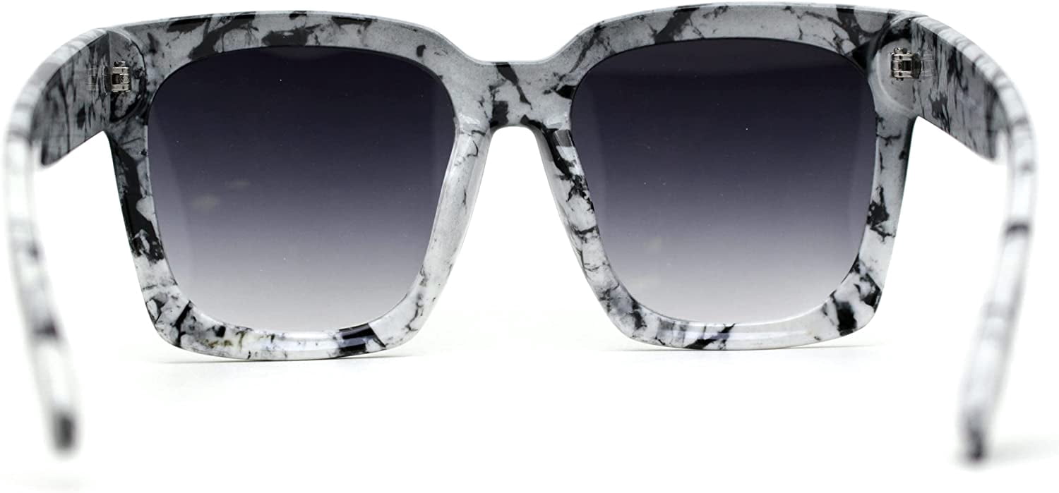 Womens Boyfriend Style XL Oversize Horned Rim Thick Plastic Sunglasses