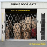 VEVOR Single Folding Security Gate, 6-1/2' H x 6-1/2' W Folding Door ...