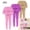 Pink-3PC, variant on Fancifize Girls School Uniform Pants Winter Warm Leggings Stretchy Ruffle Trousers Casual Lightweight Elastic Waist Clothes
