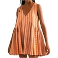thumbnail image 1 of Birdeem Robes pour Femmes Mode Été Décontractée Ample Imprimée Sans Manches Col en V, 1 of 1