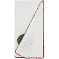 thumbnail image 4 of Fennco Styles Embroidered Holiday Wreath Whip Stitch Cloth Napkins 18" W x 18" L, Set of 4 - White Cotton Dinner Napkins for Winter Festivals, Christmas, Banquets, and Special Events, 4 of 4
