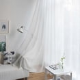 thumbnail image 5 of Sheer Curtains Living Room Rod Pocket Window Curtain Panels Bedroom Semi Sheer Voile Curtains White (55'Wx84'L,2 Panels), 5 of 5