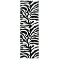 thumbnail image 6 of SAFAVIEH Florida Eleanor Animal Stripes Runner Rug, Ivory/Black, 2'3" x 7', 6 of 11