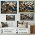 thumbnail image 5 of Designart "Orchid Elegance Golden, White, and Blue Blossoms I" Oversized Landscapes Framed Wall Art - Country Gold Tree Entryway Framed Wall Art, 5 of 7