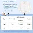 thumbnail image 6 of Sinleey Girls Kids Wedding Party Dress Cover Up Open Front Summer Blouse Bolero Shrug Tops Chiffon Red M, 6 of 6