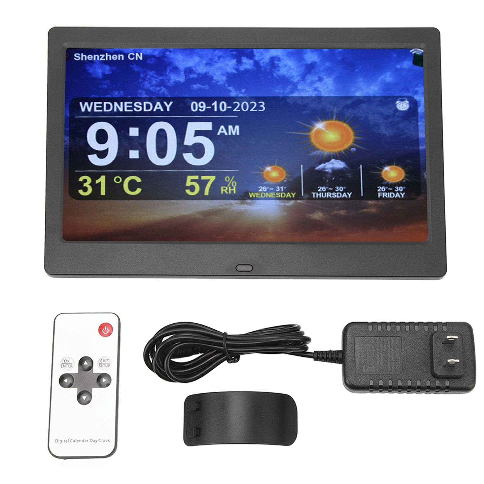 HD 10 Inch WiFi Digital Calendar Alarm Clock with Remote Control - Main Image