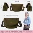 thumbnail image 3 of Kedzie Quinn Crossbody Bag, Woven Fabric Crossbody Purse with Adjustable Strap, Olive, 3 of 5