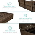thumbnail image 4 of Songqin Large Outdoor Wooden Sand Box for Kids, Sandbox with Cover, Bench Seats Support up to 220 lbs, Bottom Liner for Drainage, Cedar Wood - Espresso, 4 of 13