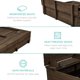 thumbnail image 4 of Songqin Large Outdoor Wooden Sand Box for Kids, Sandbox with Cover, Bench Seats Support up to 220 lbs, Bottom Liner for Drainage, Cedar Wood - Espresso, 4 of 13