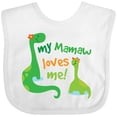 thumbnail image 3 of Inktastic My Mamaw Loves Me Grandson Boys Baby Bib, 3 of 4