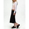 thumbnail image 6 of UDAUDU Women's Fold Over Capri Pants Low Rise Cropped Wide Leg Capri Pants Summer Beach Yoga Gaucho Streetwear Pants Bottoms Black M, 6 of 9