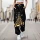 thumbnail image 1 of WILLBEST Pantalones Deportivos Casuales y elegantes para Mujer: Cómodos Pantalones Deportivos de Cintura Alta con Bolsillos para Navidad y Uso Diario. Chica, 1 of 3