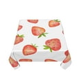 thumbnail image 4 of YFYANG Square Polyester Table Cloth, 60" x 60" Reusable Table Cover Kitchen Dining Room Cute Watercolor Strawberry Doodle Decorative Tablecloths for Tables of 2-4 People, 4 of 8