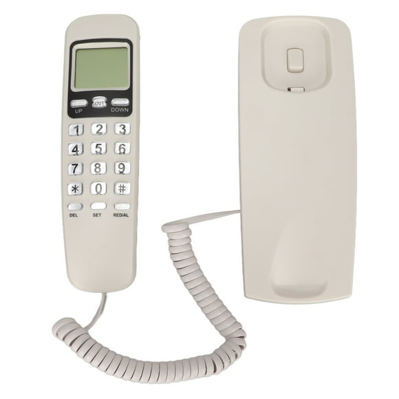 Corded KXT777CID Corded Wall Phone Calendar LCD Display Function Landline Corded Telehone for Hotel Home Office