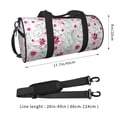 thumbnail image 4 of Xecao Lilies Flowers print Round Travel Duffel Bag is a foldable gym bag with an inner pocket, perfect for travel sports, 4 of 8
