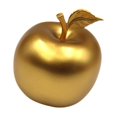 thumbnail image 1 of Estatua de manzana, adorno de escritorio, latón, coleccionable, regalo de Navidad, estatua moderna para Oro, 1 of 7