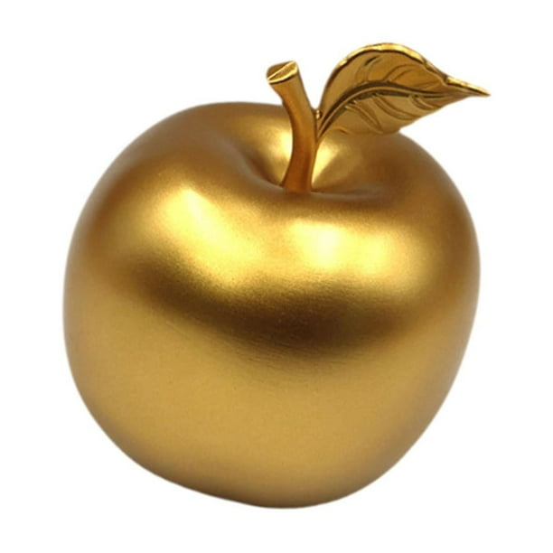 Estatua de manzana, figura decorativa, adorno de escritorio coleccionable, estatua moderna para Oro