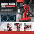 thumbnail image 4 of WhizMax Magnetic Drill Press 1400W 2922lbf/13000N 810RPM 10-Speed With 10Pcs Drill Bits, 4 of 6