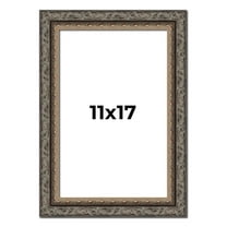 11x17 Frame Black Real Wood Picture Frame Width 2 inches | Interior Frame Depth 0.5 inches | Fitz