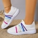 thumbnail image 5 of Zapatillas deportivas de mujer, de malla de color liso, transpirables, cómodas, informales y ligeras, para correr, 5 of 9