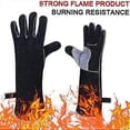thumbnail image 2 of Extreme Fire and Heat Resistant Gloves, Leather with Kevlar Stitching14 inch, 2 of 5
