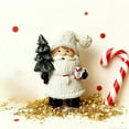 thumbnail image 5 of 4 Inch White Santa Claus Resin Figurine Holding Christmas Tree and Gift, Tabletop Christmas Decor, Holiday Home Decor for Shelf and Mantel Display, 5 of 5