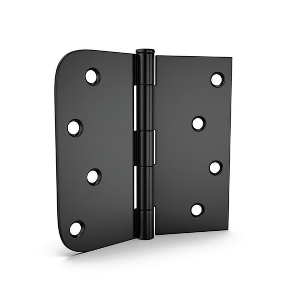 goldenwarm 3 Pack 4in Black Door Hinges Interior Door Hinges Black Matte 4 x 4 Inch with Square & Round Corners, Iron Material C63