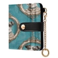 thumbnail image 2 of Small Wallet For Women Bifold Leather Pocket Coin Credit Card Holder With RFID Blocking Portrait Frames and Gold Chains, 2 of 6