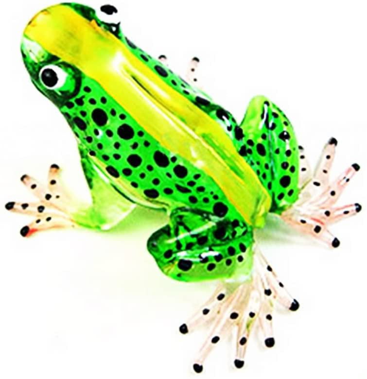 Figurine Miniature Blown Glass Frog Hand Animal Collectibles Lampwork Poison Art 