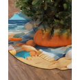 thumbnail image 2 of Coastal Pumpkins Christmas Tree Skirt 48 Inches Large Christmas Skirt Tree, Fall Nautical Starfish Beach Tree Skirt Christmas Decorations for Fireplace Party Holidays Indoor Outdoor, 2 of 7