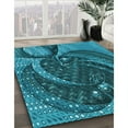 thumbnail image 3 of Ahgly Company Machine Washable Indoor Rectangle Transitional Dark Turquoise Green Area Rugs, 5' x 8', 3 of 7