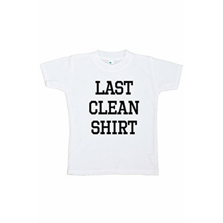 

7 ate 9 Apparel Funny Kids Last Clean Shirt T-Shirt White