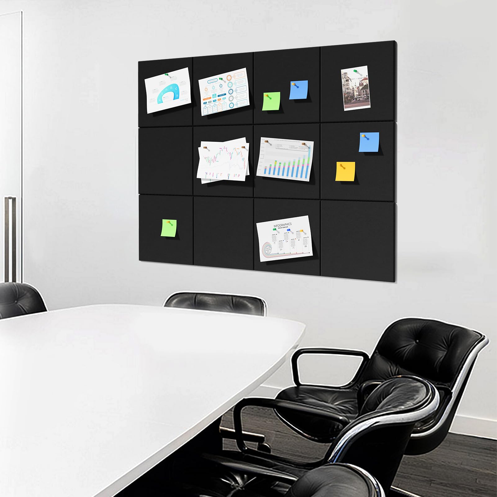 MaxGear Large Felt Wall Tiles 12-Pack 11.8x11.8 photo 8